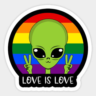 Alien LGBT flag, lgbt community, human. Sticker